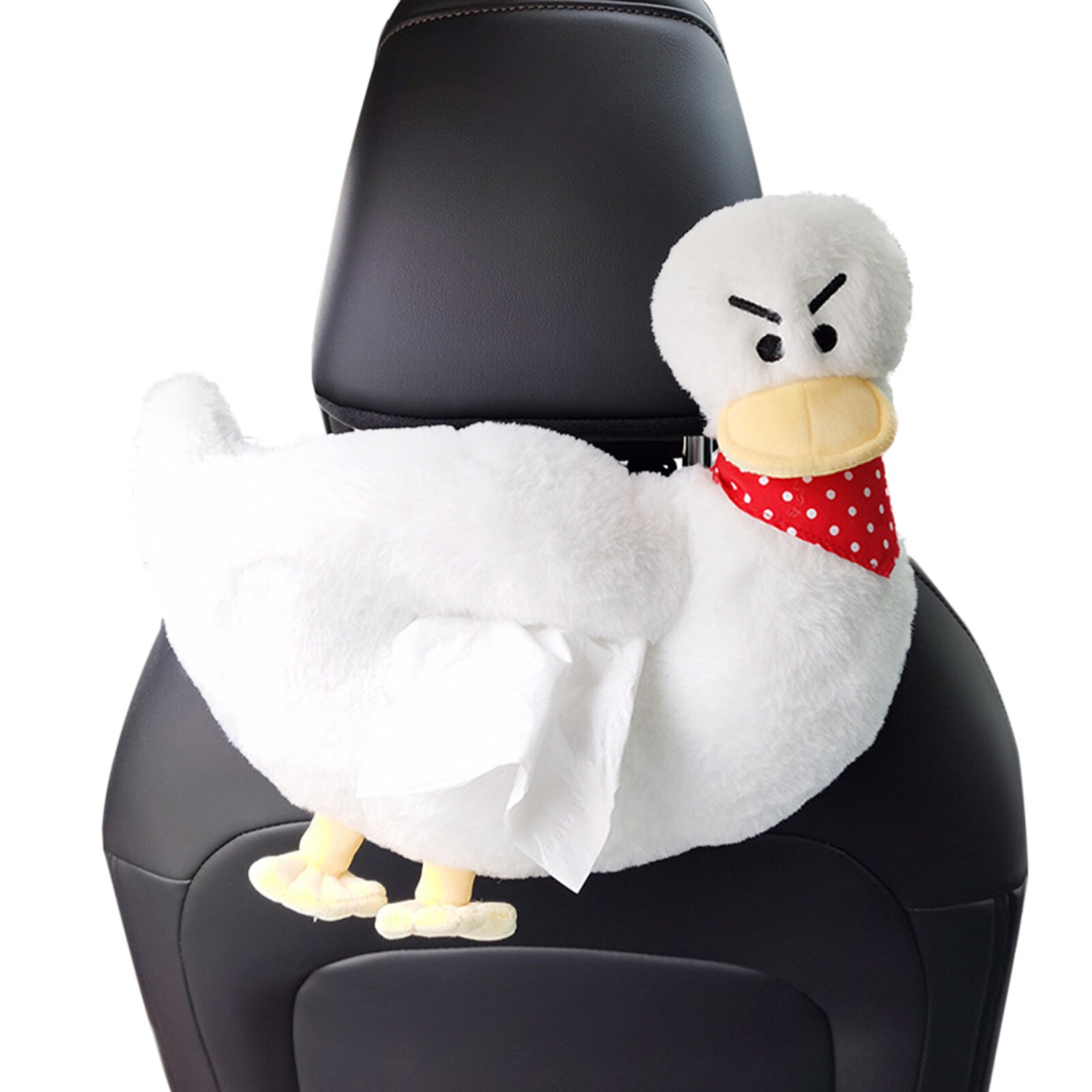 Plush Tissue Holder Cartoon Tissue Cover Hangable Car Plush Cover Paper Holder Napkin Box For Car Home Bathroom Kitc